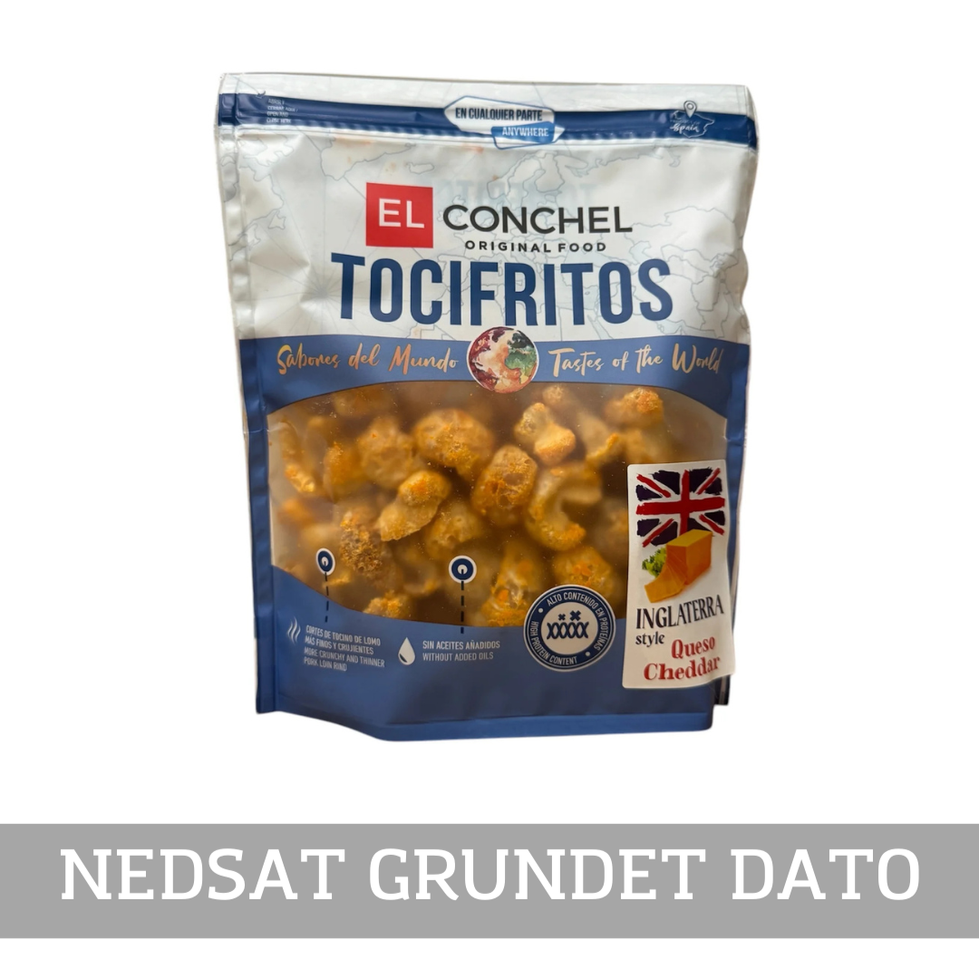 Spanske Flæskesvær Cheddar Smag